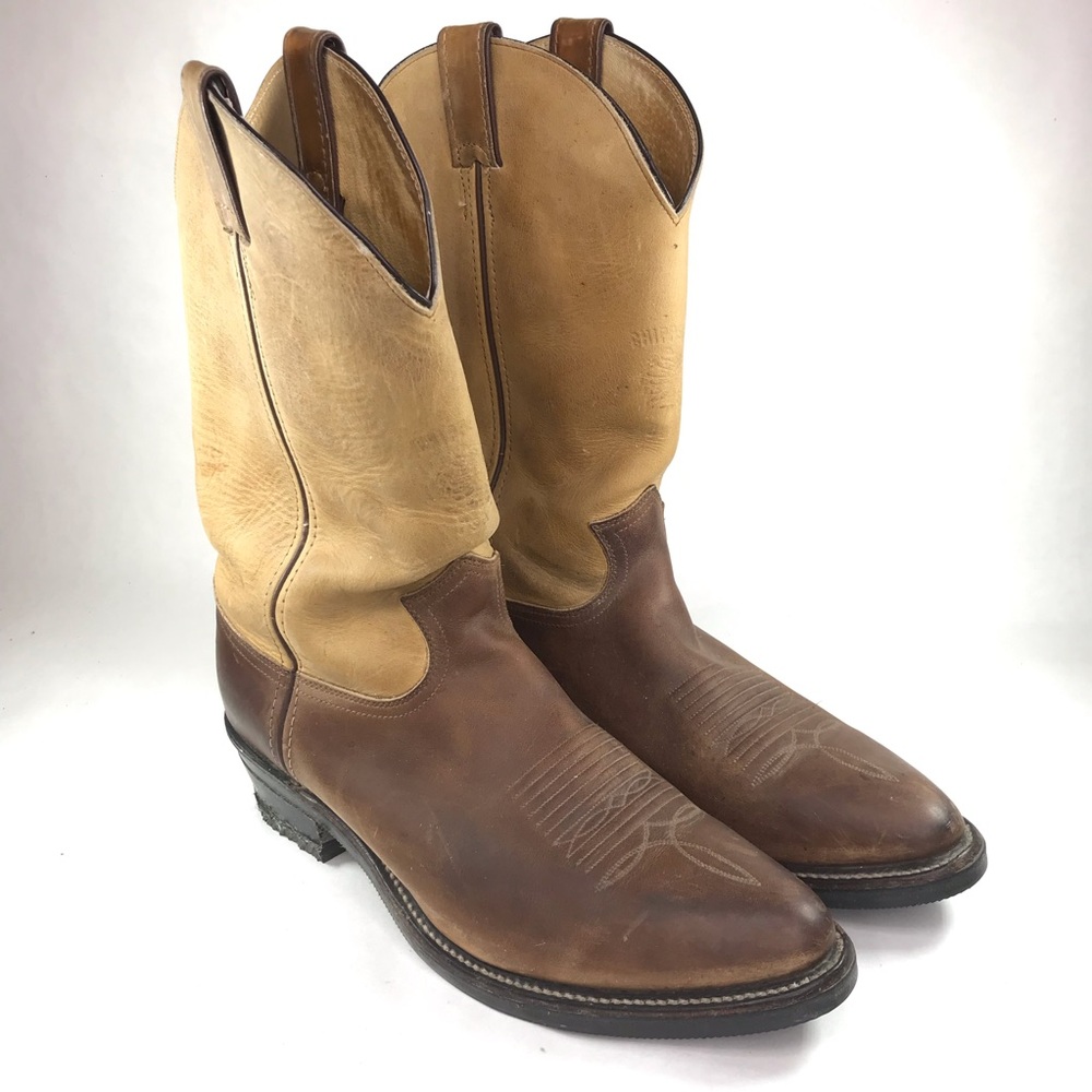 Chippewa Mens Size 11.5D Brown Leather Cowboy Boots USA